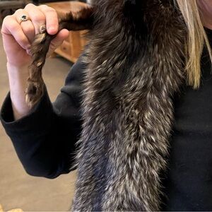 Vintage Double Mink Shawl Real